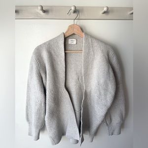 Aritzia Wilfred, greyish/ beige  100% Merino wool  knit cardigan in XS
